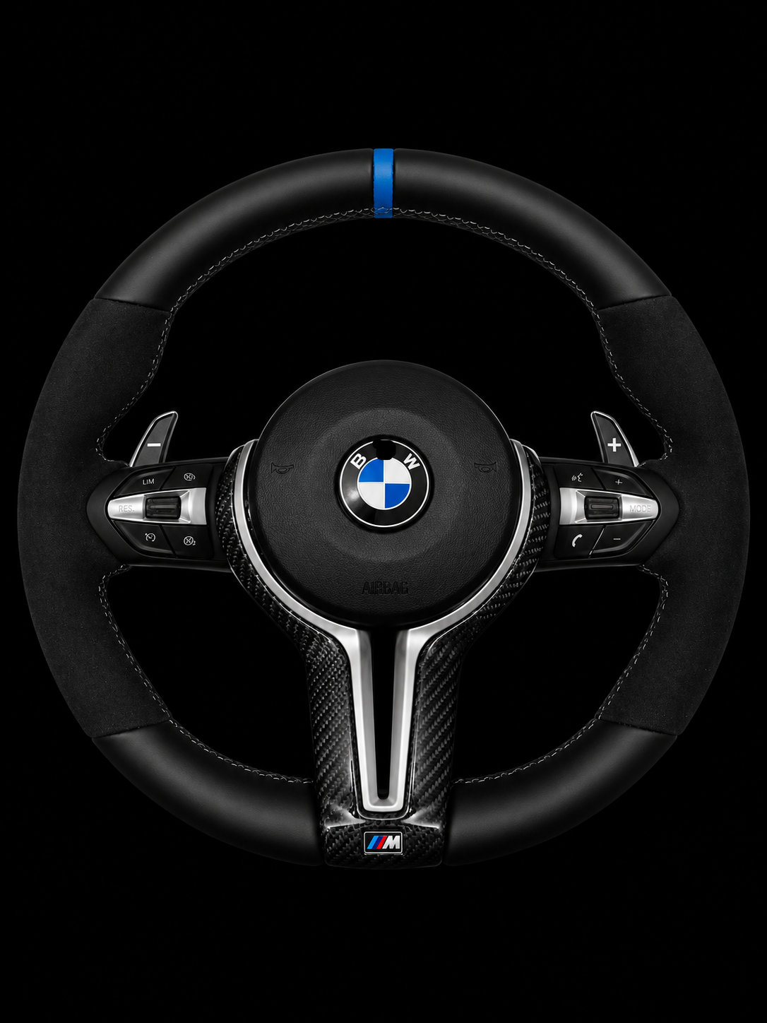 B*W F Serijos Carbon Fibre + Alcantara M Sport odinis vairas