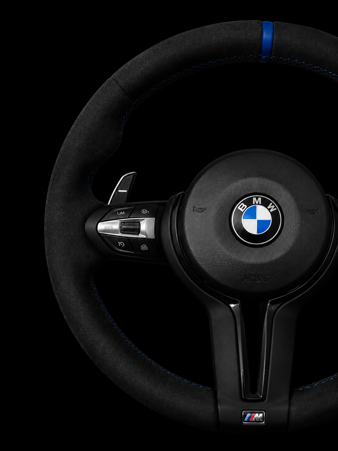 B*W F serijos pilnas alcantara M Sport vairas — nuotrauka 2