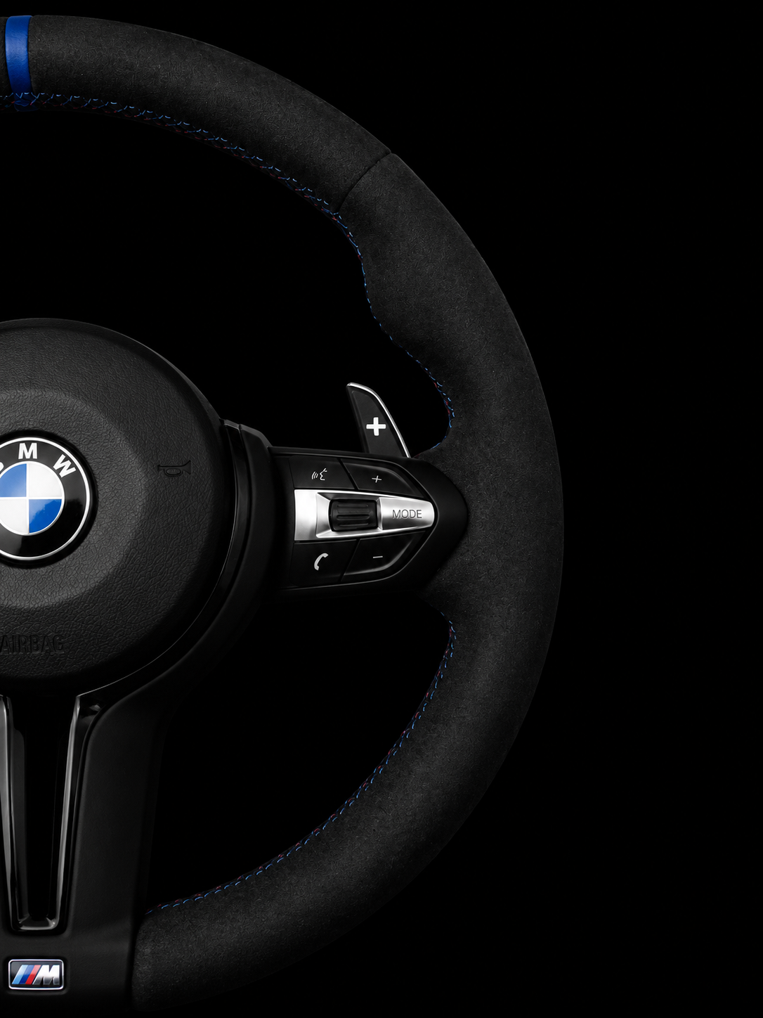 B*W F serijos pilnas alcantara M Sport vairas — nuotrauka 3